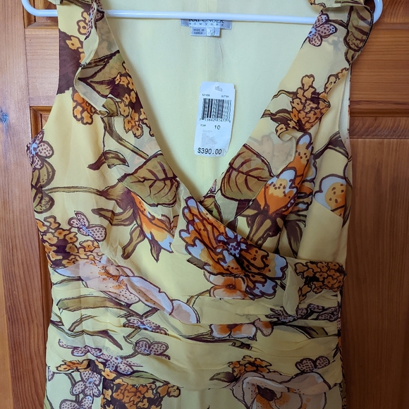 Kay Unger maxi silk dress, size 10 - Picture 2 of 6